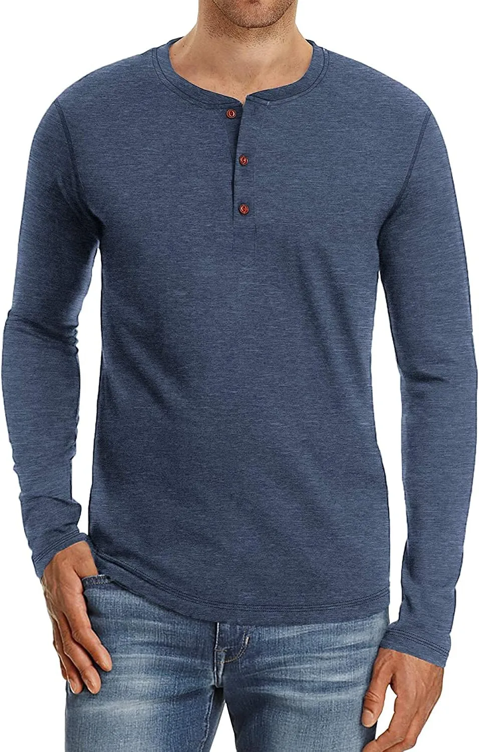 Sailwind Mens Henley Long Sleeve T-Shirt Cotton Casual Shirt