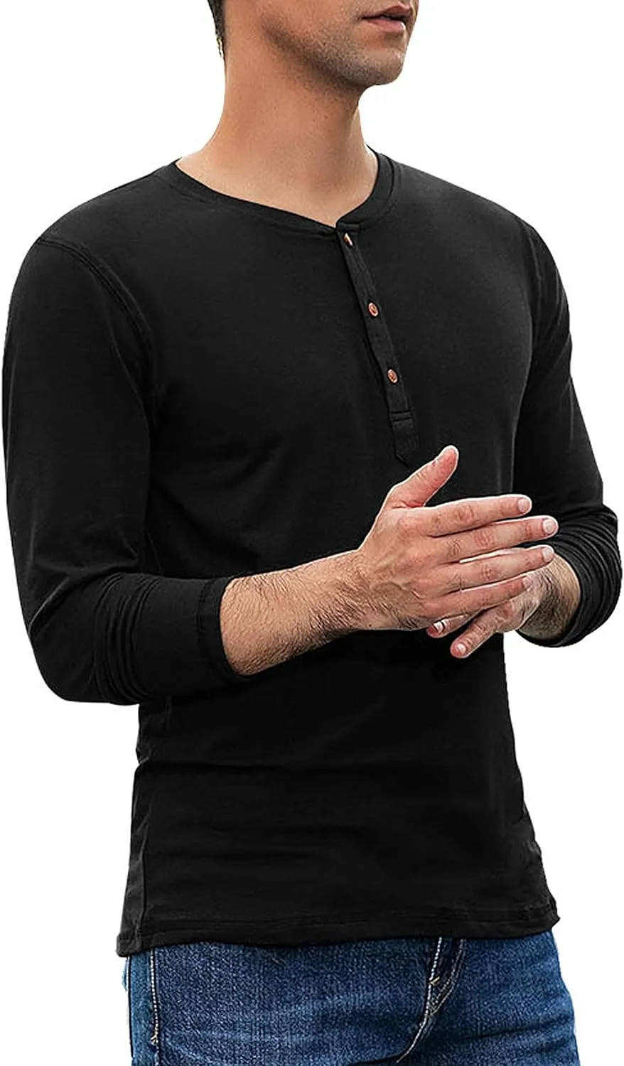 Sailwind Mens Henley Long Sleeve T-Shirt Cotton Casual Shirt