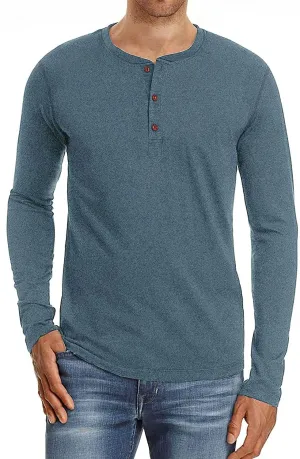 Sailwind Mens Henley Long Sleeve T-Shirt Cotton Casual Shirt
