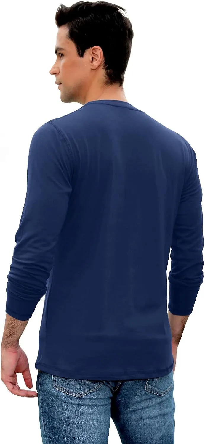 Sailwind Mens Henley Long Sleeve T-Shirt Cotton Casual Shirt