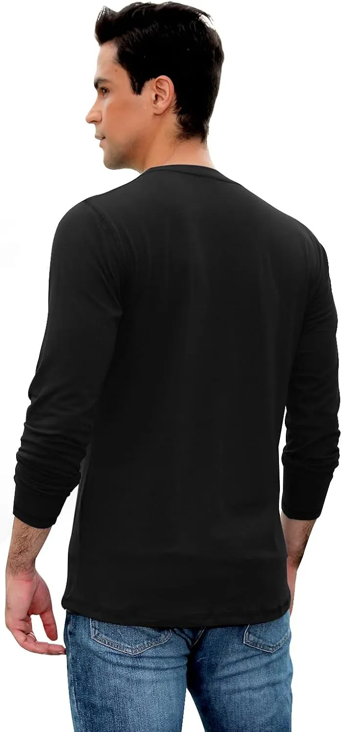 Sailwind Mens Henley Long Sleeve T-Shirt Cotton Casual Shirt