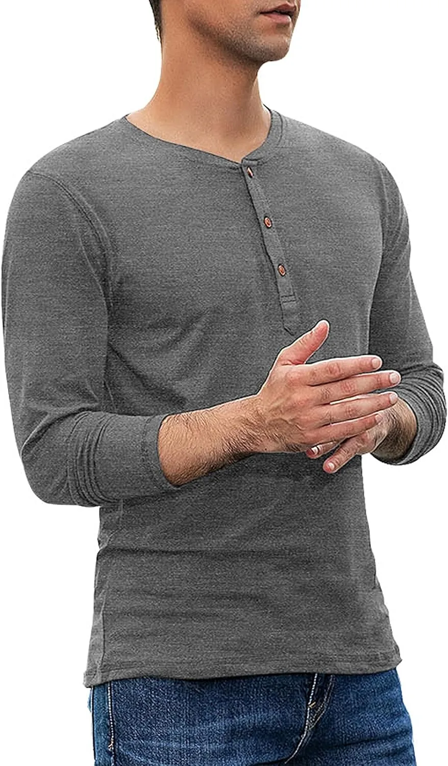 Sailwind Mens Henley Long Sleeve T-Shirt Cotton Casual Shirt