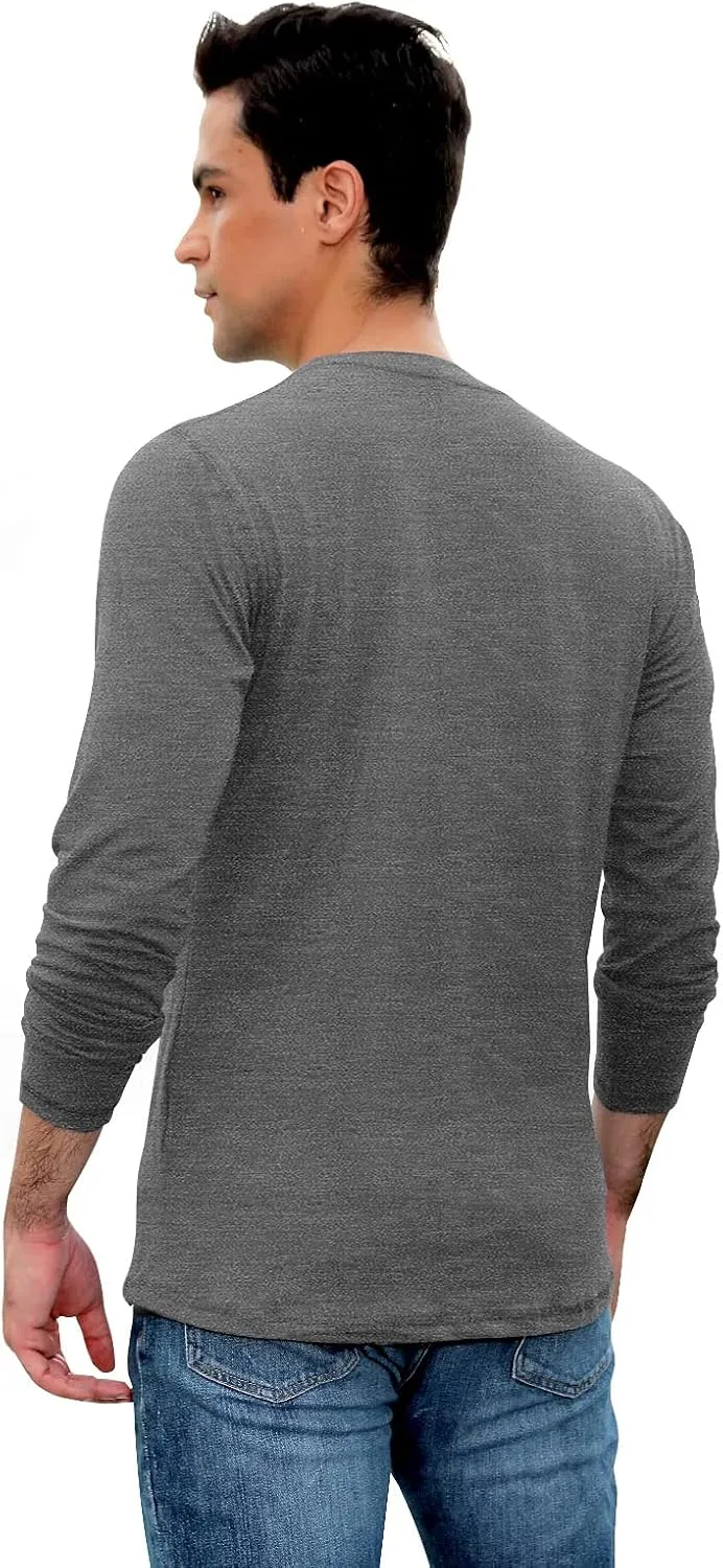 Sailwind Mens Henley Long Sleeve T-Shirt Cotton Casual Shirt