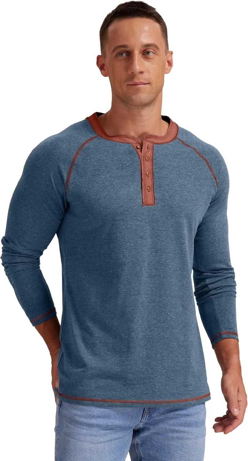 Sailwind Mens Henley Long/Short Sleeve T-Shirt Cotton Casual Shirt