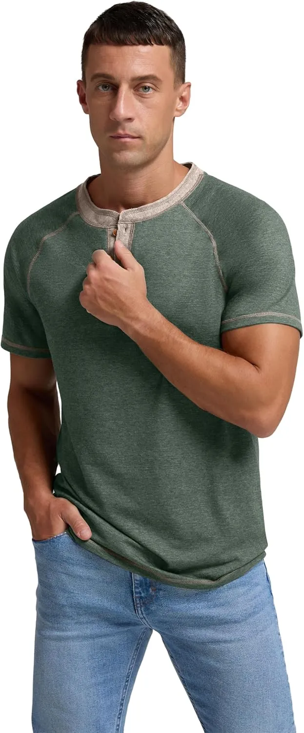 Sailwind Mens Henley Long/Short Sleeve T-Shirt Cotton Casual Shirt
