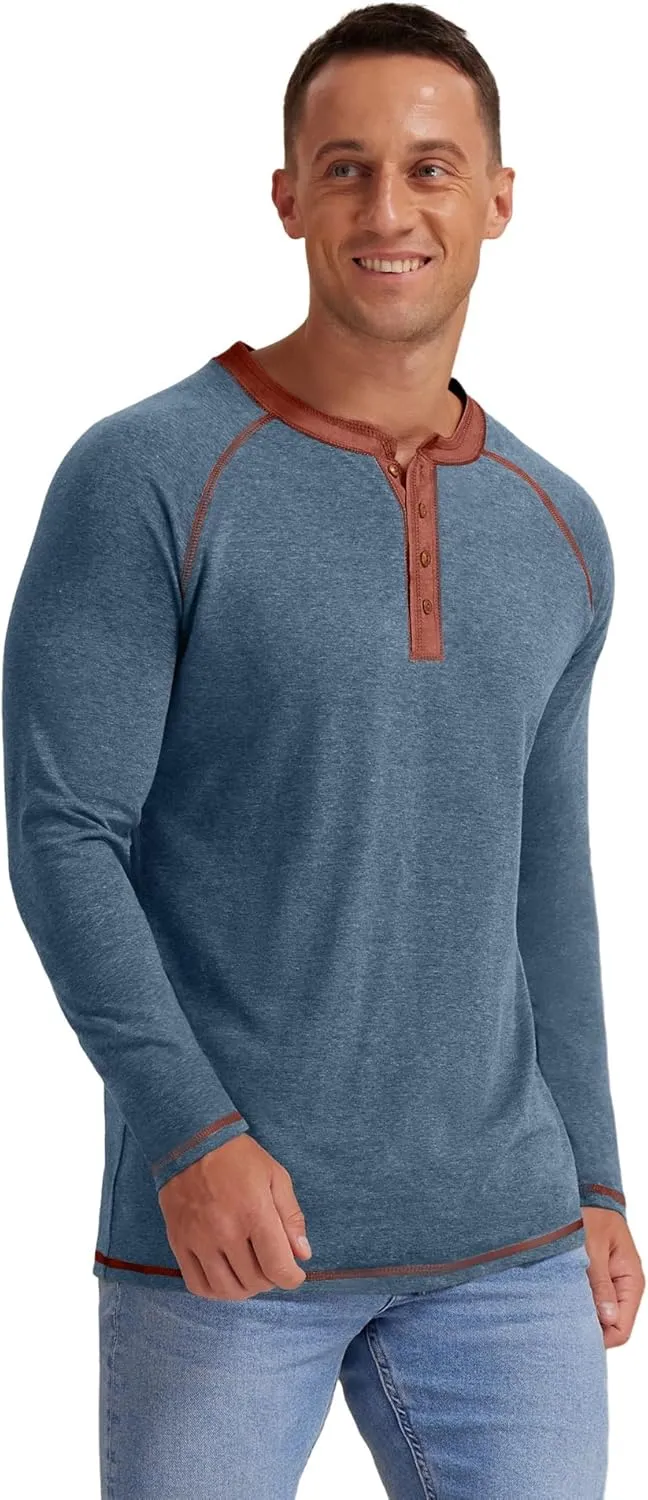 Sailwind Mens Henley Long/Short Sleeve T-Shirt Cotton Casual Shirt