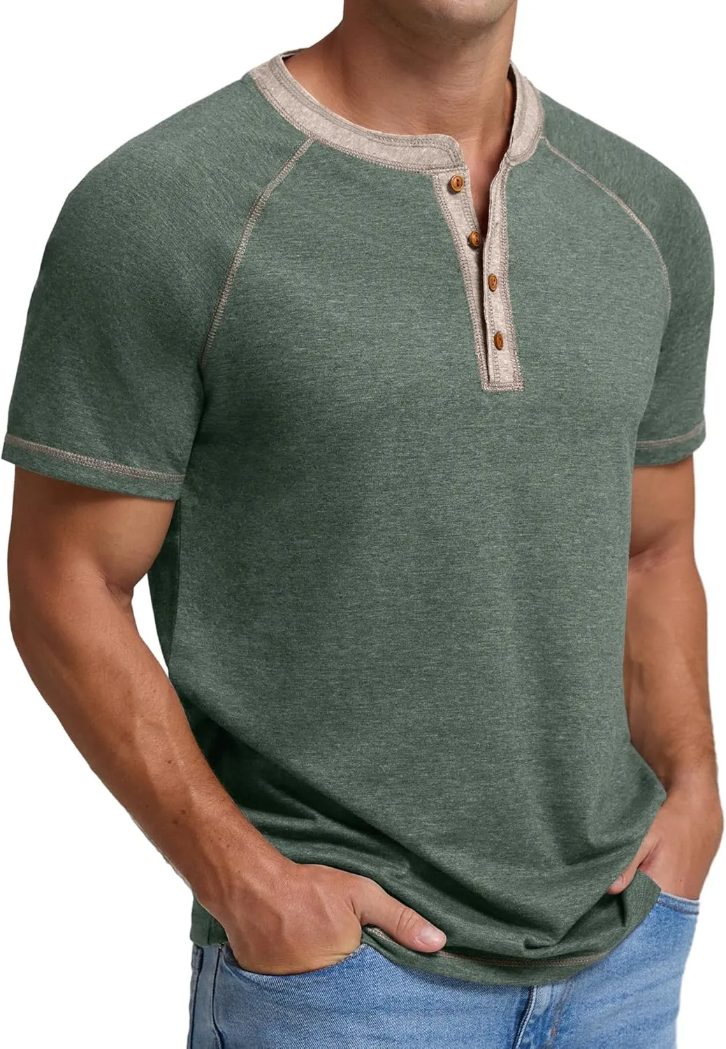 Sailwind Mens Henley Long/Short Sleeve T-Shirt Cotton Casual Shirt