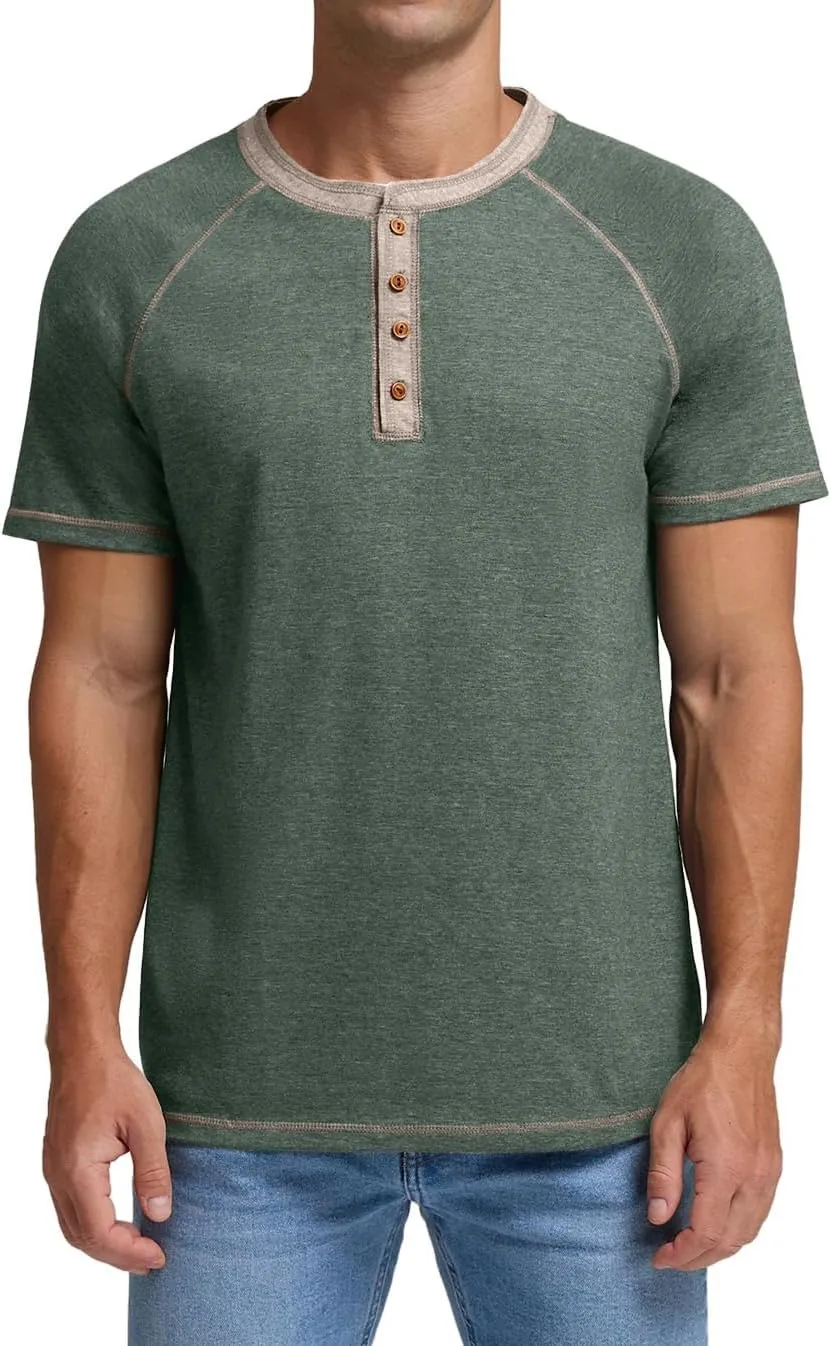 Sailwind Mens Henley Long/Short Sleeve T-Shirt Cotton Casual Shirt