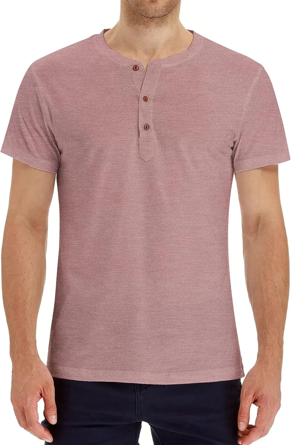 Sailwind Mens Henley Short Sleeve T-Shirt Cotton Casual Shirt