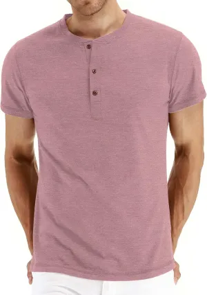 Sailwind Mens Henley Short Sleeve T-Shirt Cotton Casual Shirt