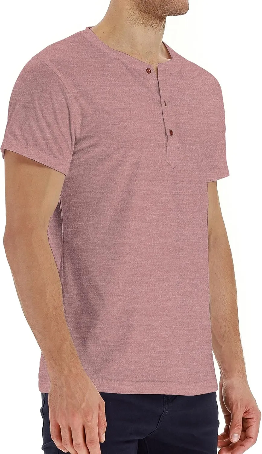 Sailwind Mens Henley Short Sleeve T-Shirt Cotton Casual Shirt