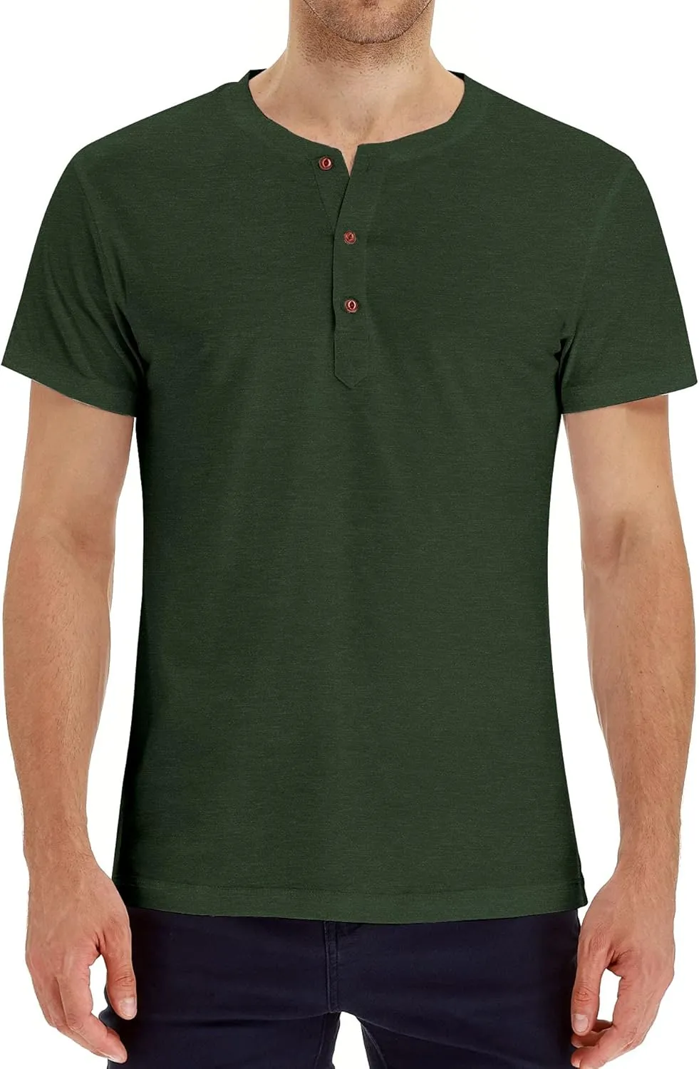 Sailwind Mens Henley Short Sleeve T-Shirt Cotton Casual Shirt
