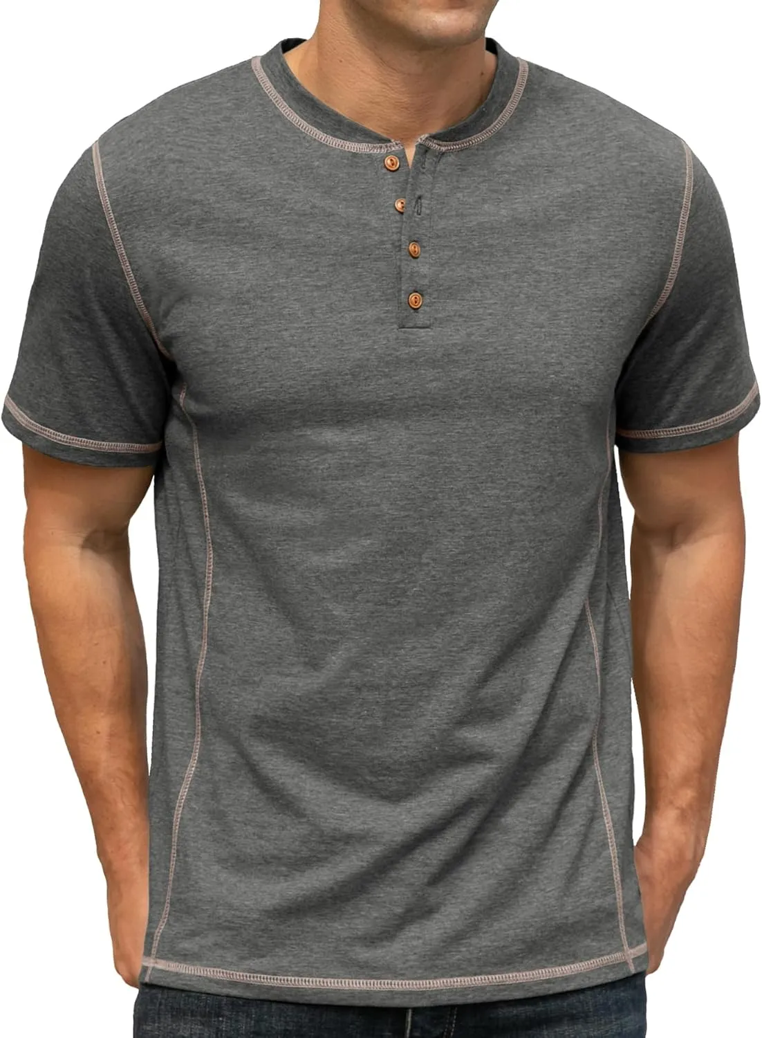 Sailwind Mens Henley Short Sleeve T-Shirt Cotton Maverick Shirt