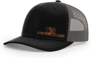 Saleen Performance Automotive Logo Laser Engraved Leather Patch Richardson 112 Snapback Trucker Hat Cap