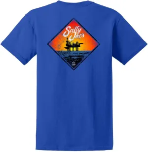 SALTY JOES Men's Oil Rig Logo Heavyweight Cotton Tees