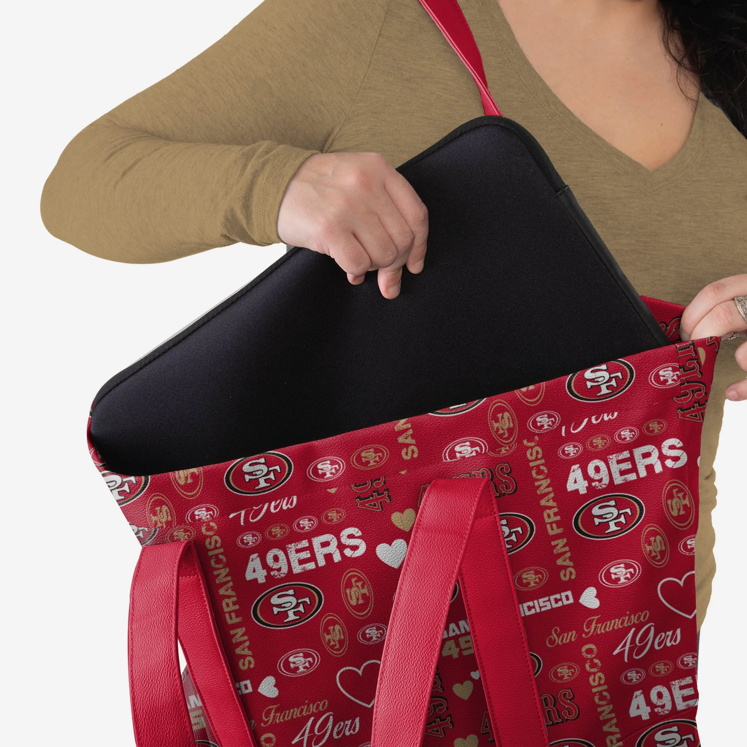 San Francisco 49ers Logo Love Tote Bag