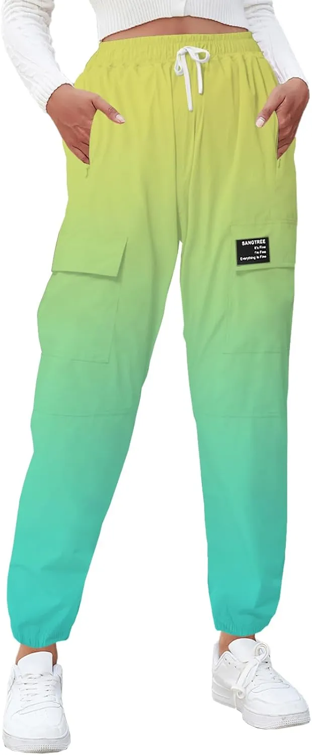 SANGTREE Girls & Women's Waterproof Outdoor Quick Dry Casual Hiking Cargo Jogger Pants with Pockets
