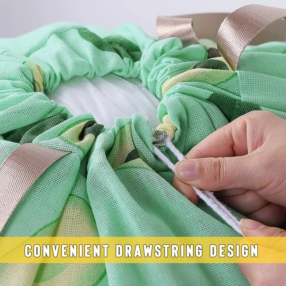 Sanlykate Extra Large Laundry Bag with Drawstring Closure and Handle, 28 x 40 Inch Heavy Duty Travel Dirty Clothes Bag for Laundromat and Household, Green Avocado