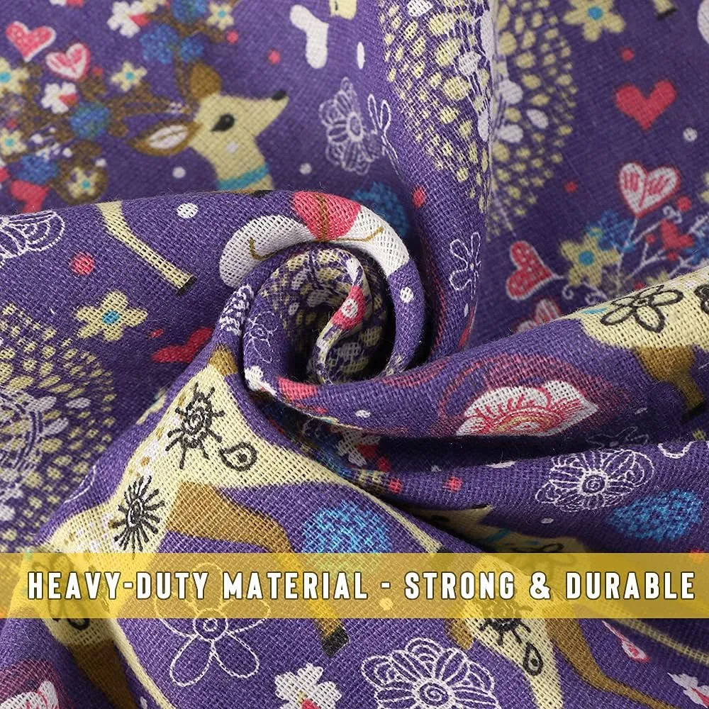 Sanlykate Extra Large Laundry Bag with Drawstring Closure and Handle, 28 x 40 Inch Heavy Duty Travel Dirty Clothes Bag for Laundromat and Household, Purple Deer