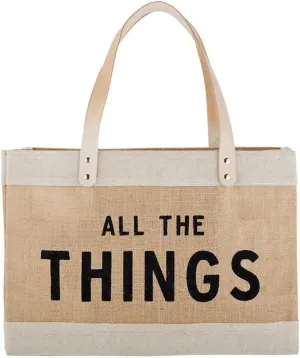 Santa Barbara Design Studio Eclectic Market Tote, 17" W x 12" H x 8" D, Beige, Unisex-Adults