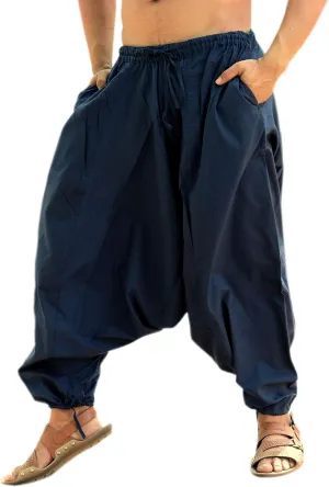 SARJANA HANDICRAFTS Men's Cotton Harem Yoga Baggy Genie Boho Pants