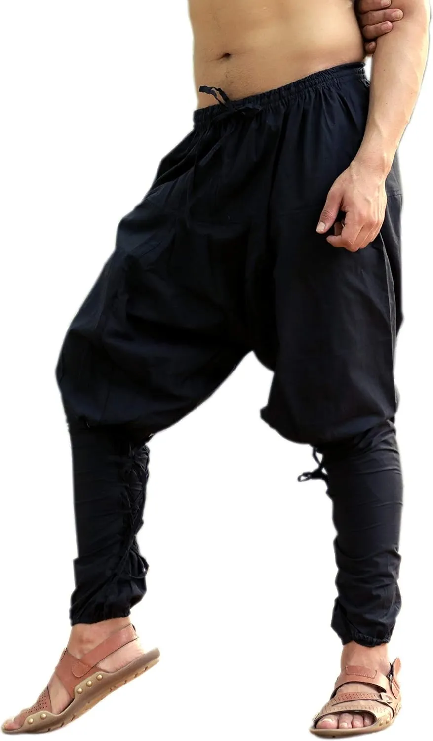SARJANA HANDICRAFTS Mens Womens Cotton Churidar Pockets Harem Pants Yoga Pajama Ethnic Trouser
