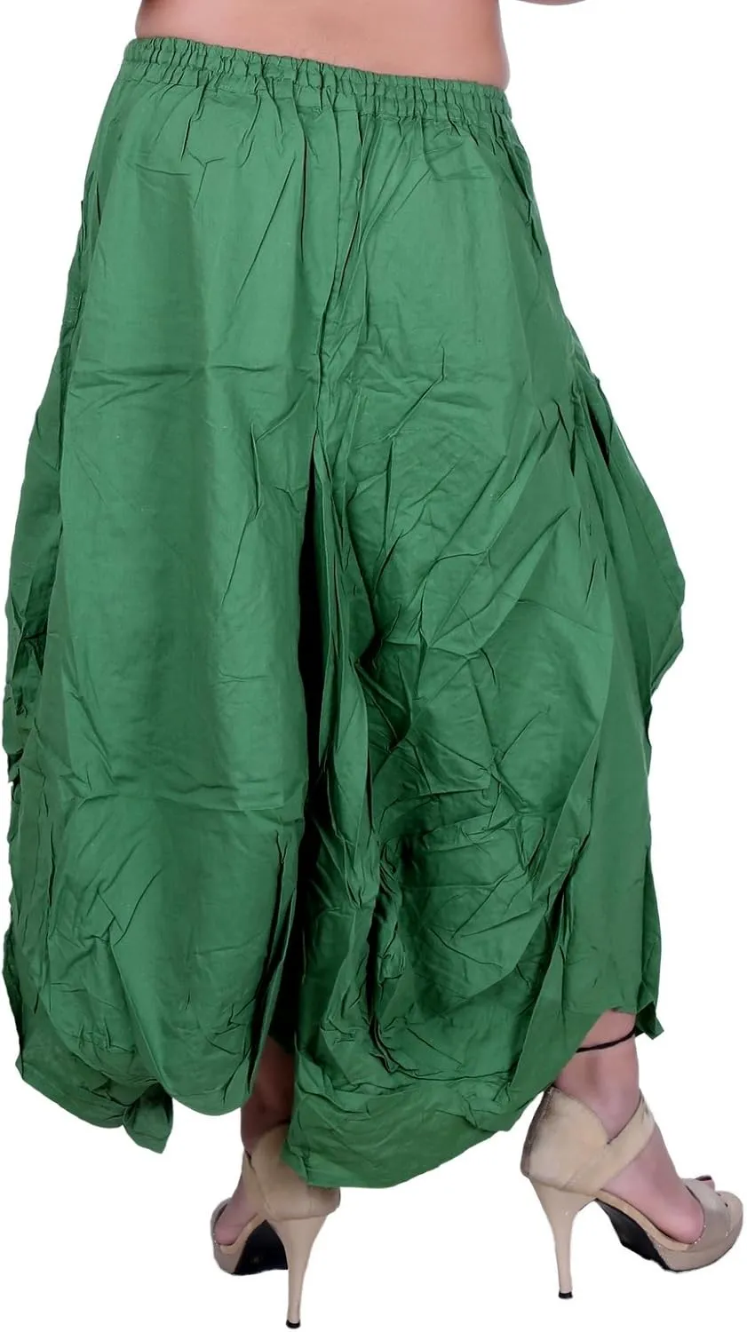 SARJANA HANDICRAFTS Women Cotton Solid Pockets Skirt Hippie Afghani Ethnic