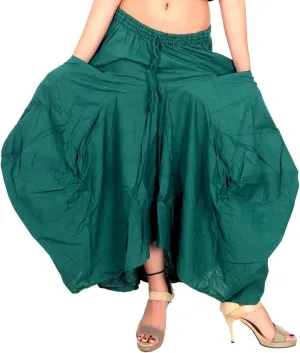 SARJANA HANDICRAFTS Women Cotton Solid Pockets Skirt Hippie Afghani Ethnic