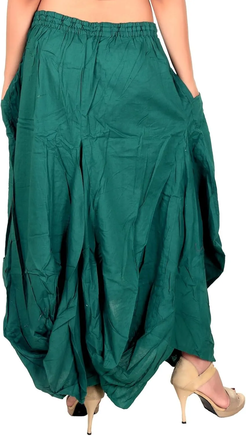SARJANA HANDICRAFTS Women Cotton Solid Pockets Skirt Hippie Afghani Ethnic