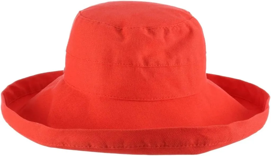 Scala Women's Cotton Hat with Inner Drawstring and Upf 50  Rating