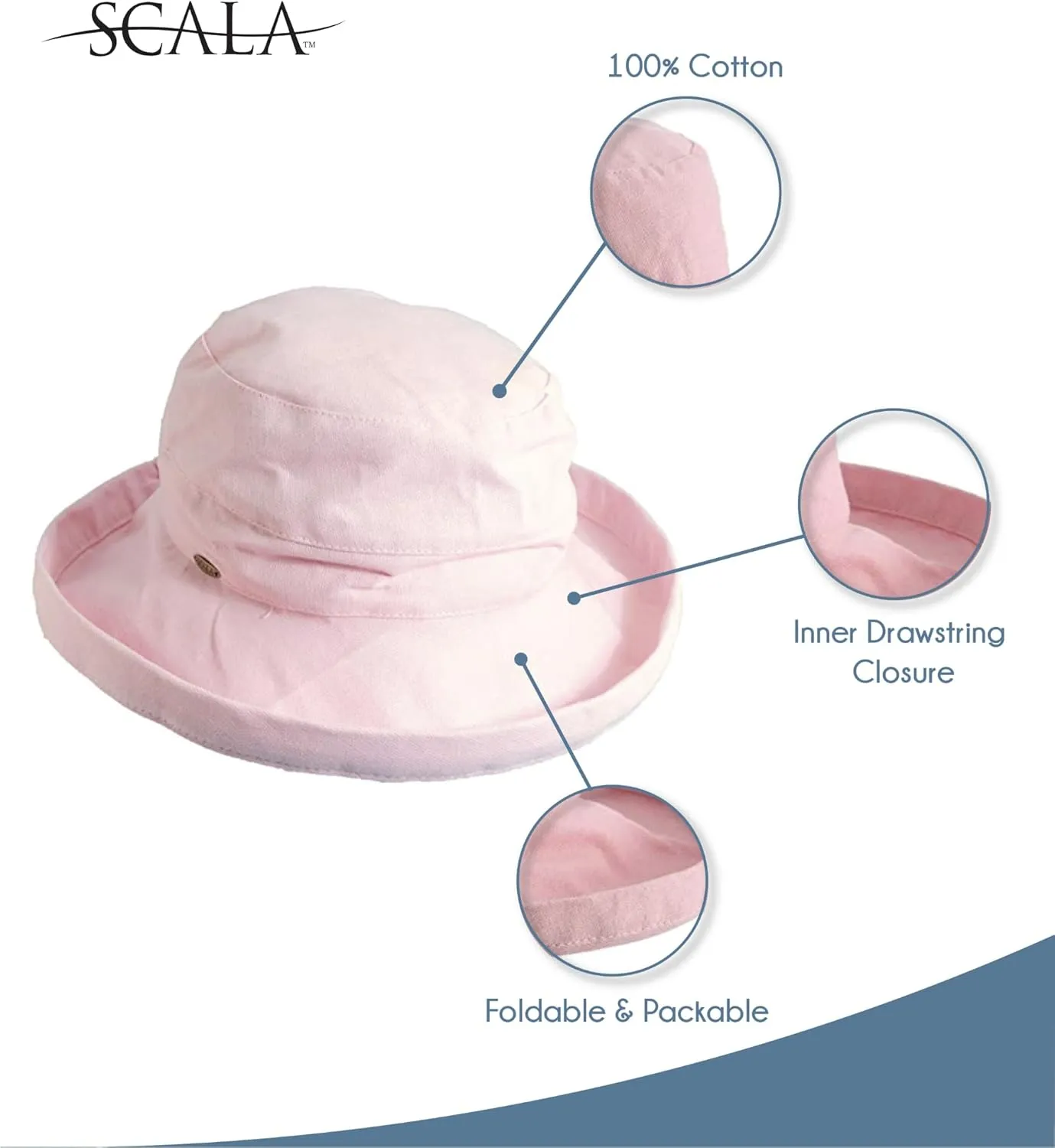 Scala Women's Medium Brim Cotton Hat