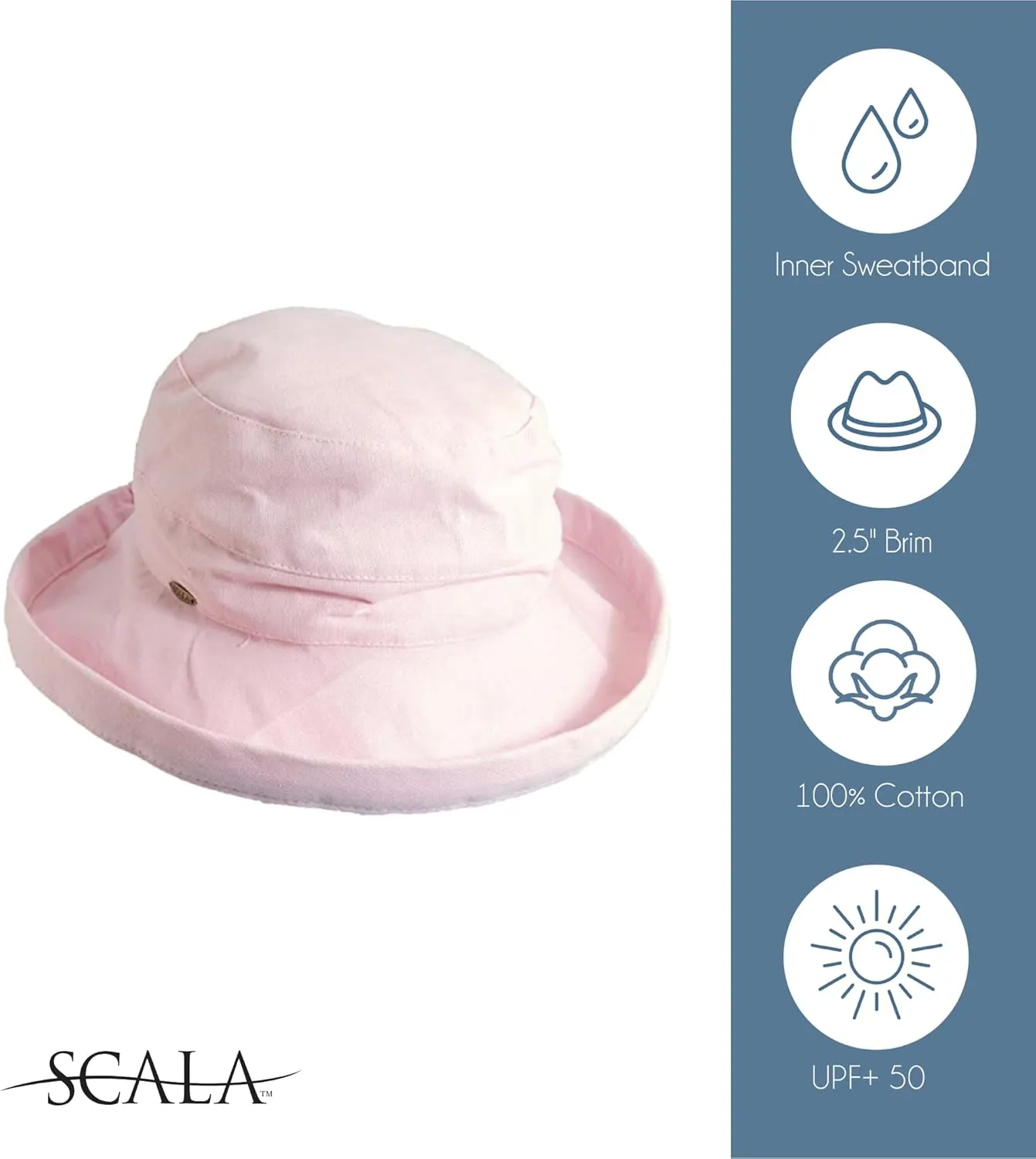 Scala Women's Medium Brim Cotton Hat