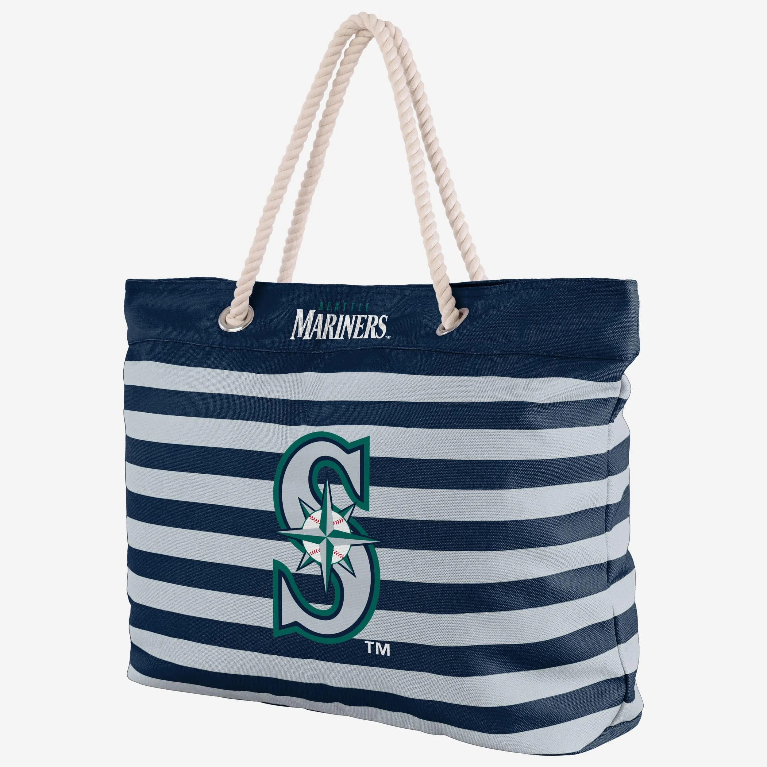 Seattle Mariners Nautical Stripe Tote Bag