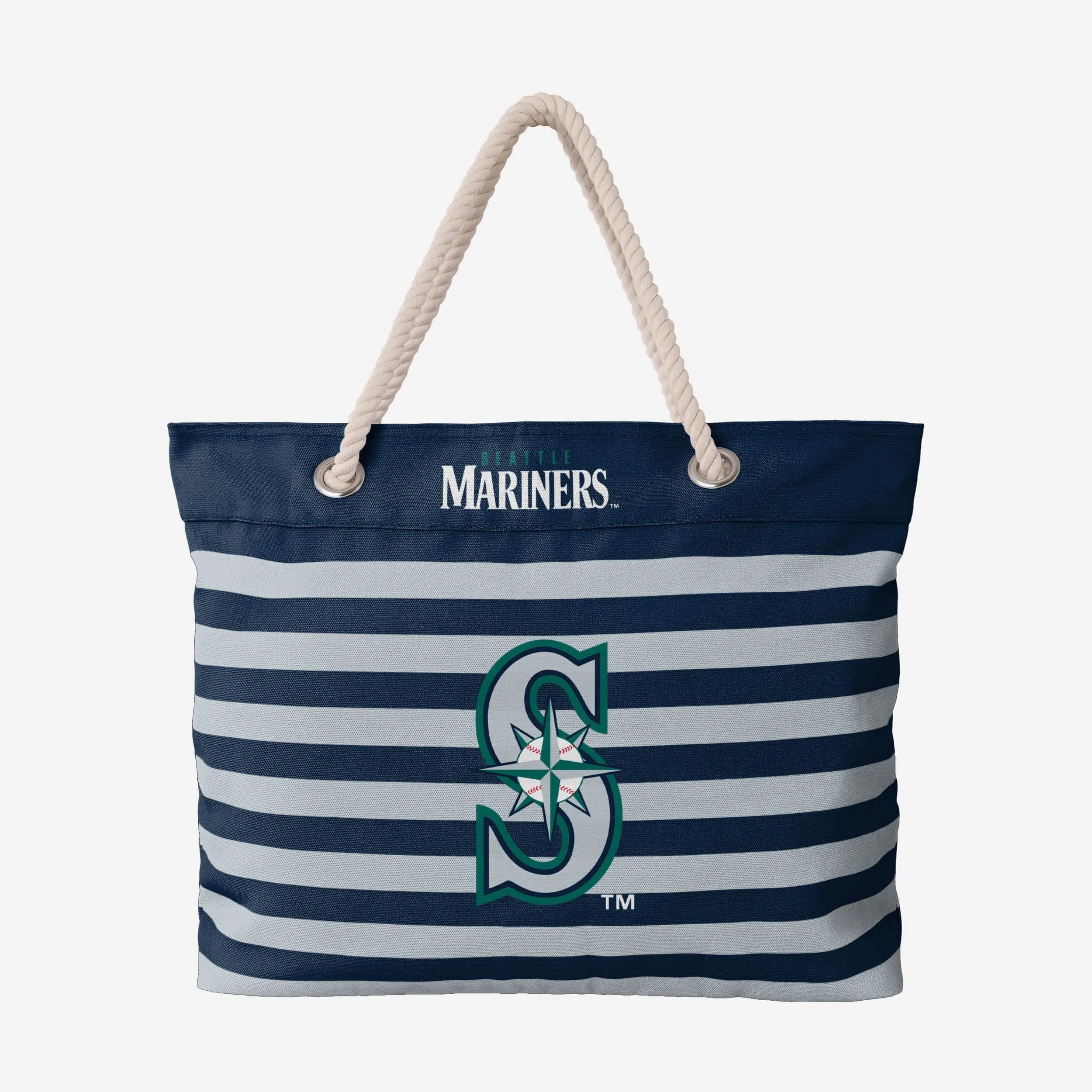 Seattle Mariners Nautical Stripe Tote Bag