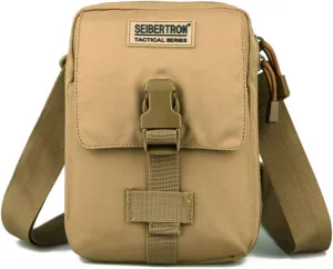 Seibertron tactical Military Waterproof outdoor 7.9" tablet shoulder waist bag Leisure wallet Everyday Bag Khaki