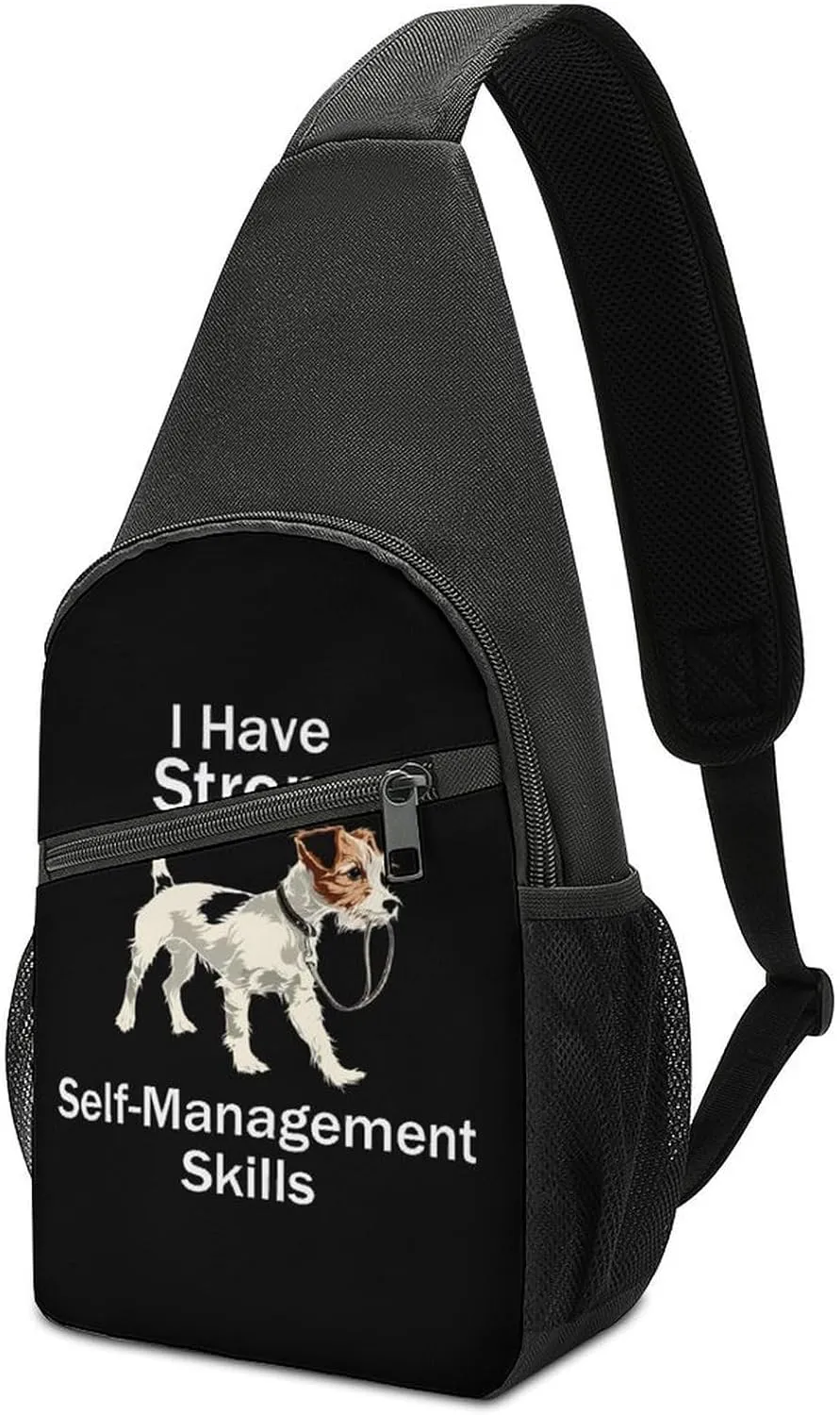 Self-management Skills Chest Bag for Men Small Sling Backpack Crossbody Sling Bags for Outdoors Hiking Traveling