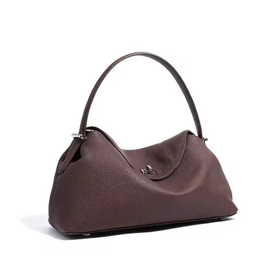 Semi Structured Leather Handbag