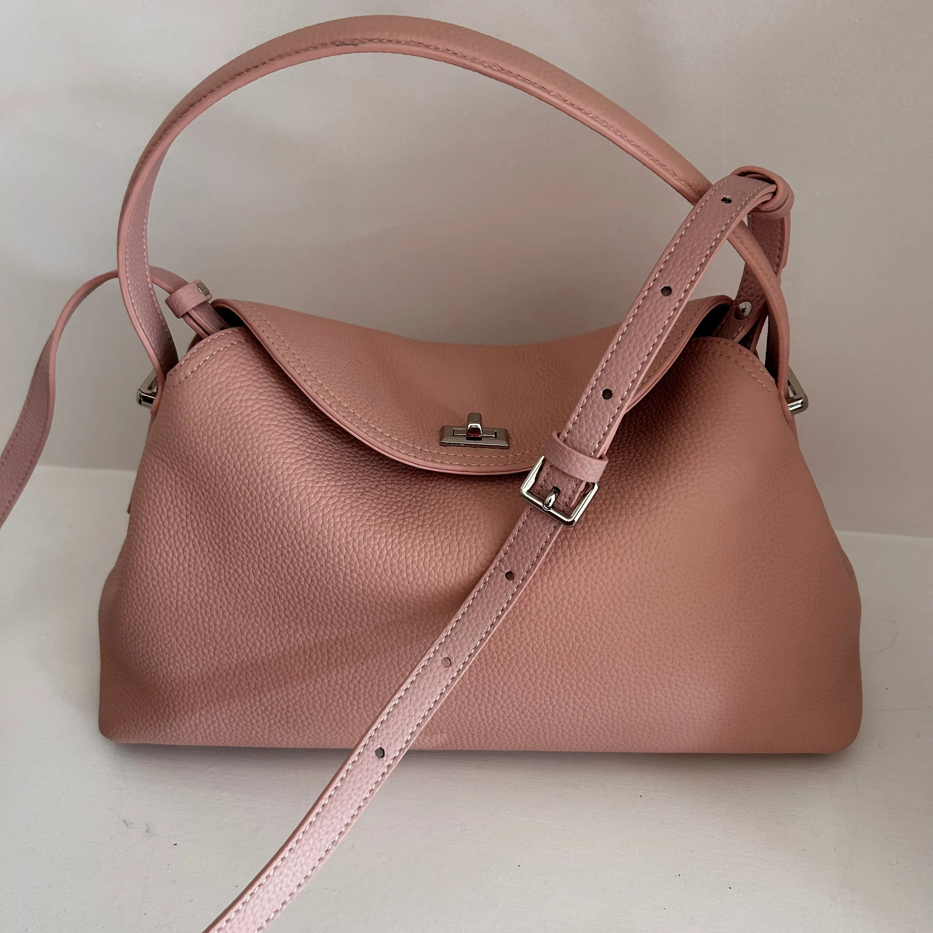 Semi Structured Leather Handbag