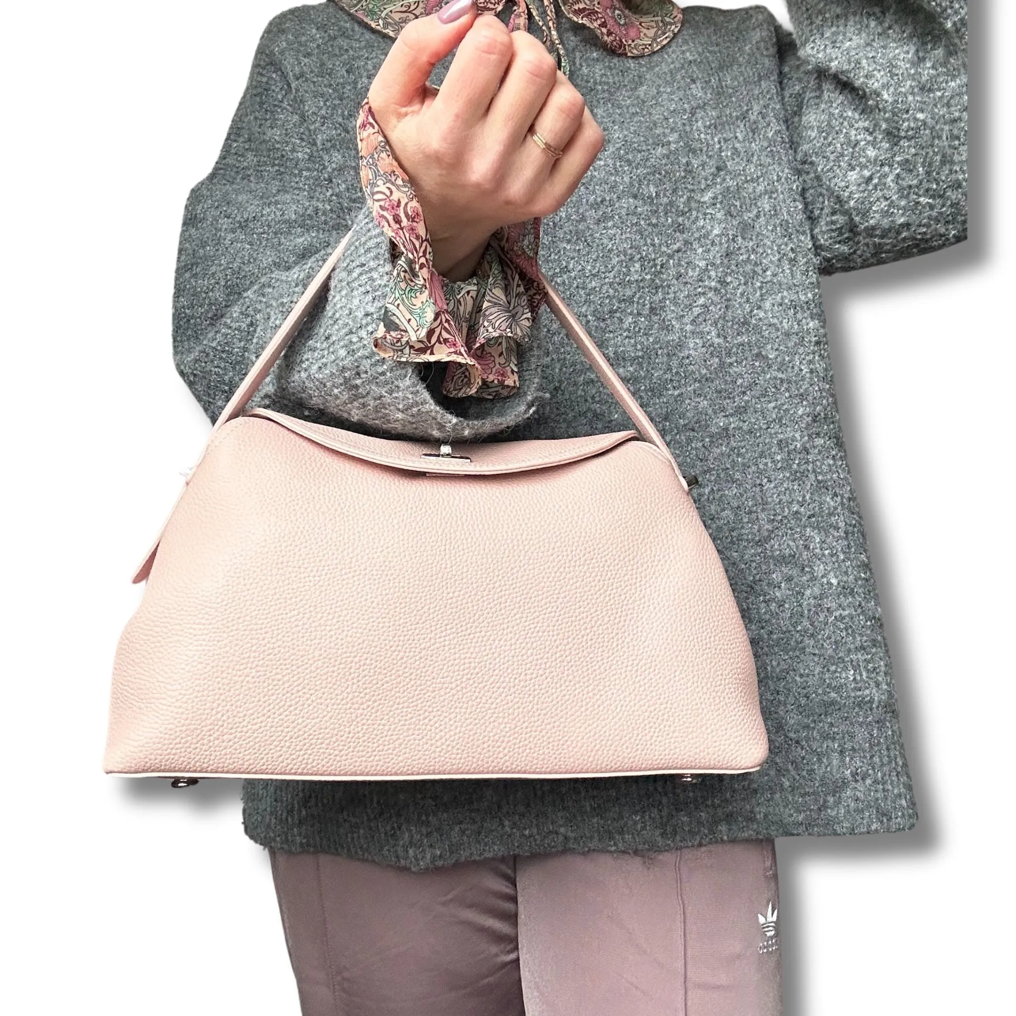 Semi Structured Leather Handbag
