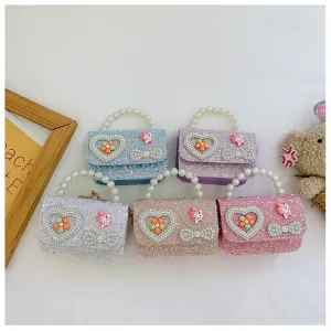Sequin & Pearl Detail Mini Girls' Bag