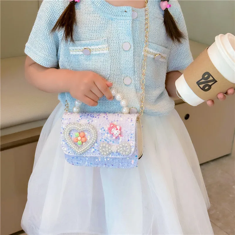 Sequin & Pearl Detail Mini Girls' Bag