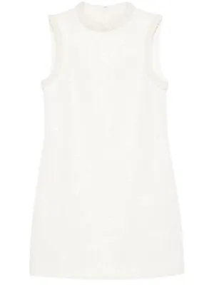 Sequin-Embellished Bouclé Dress