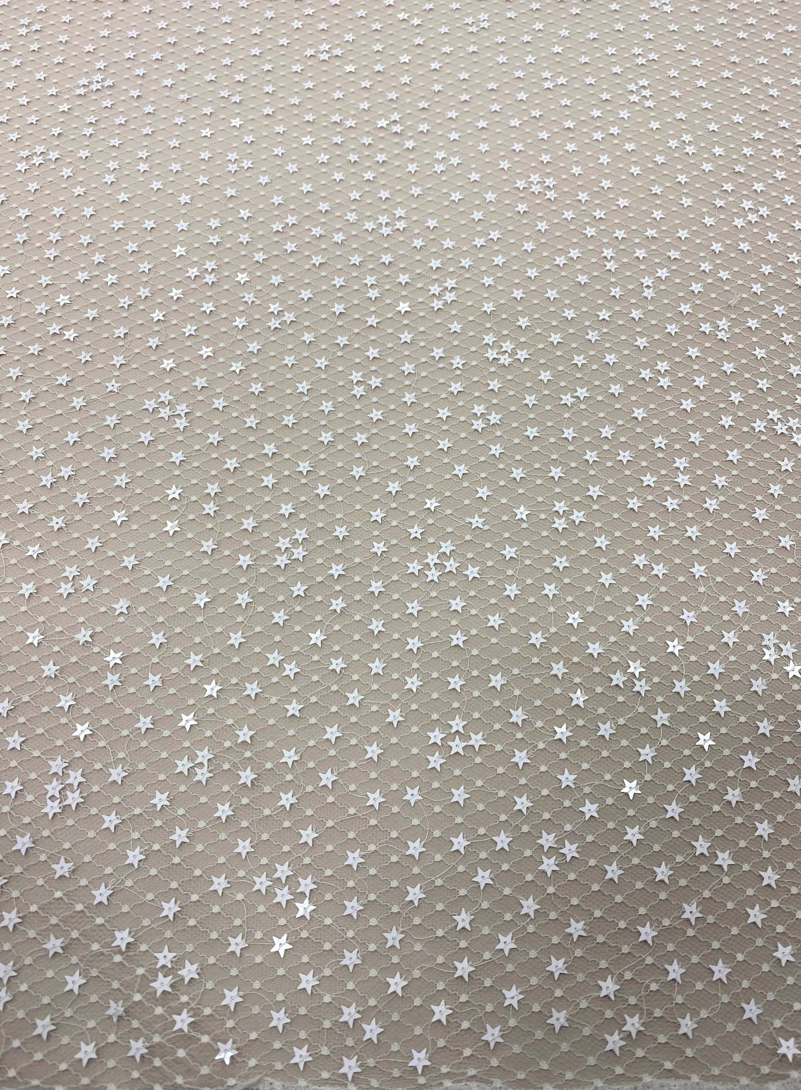 Sequin Star Tulle (K25307) Ivory
