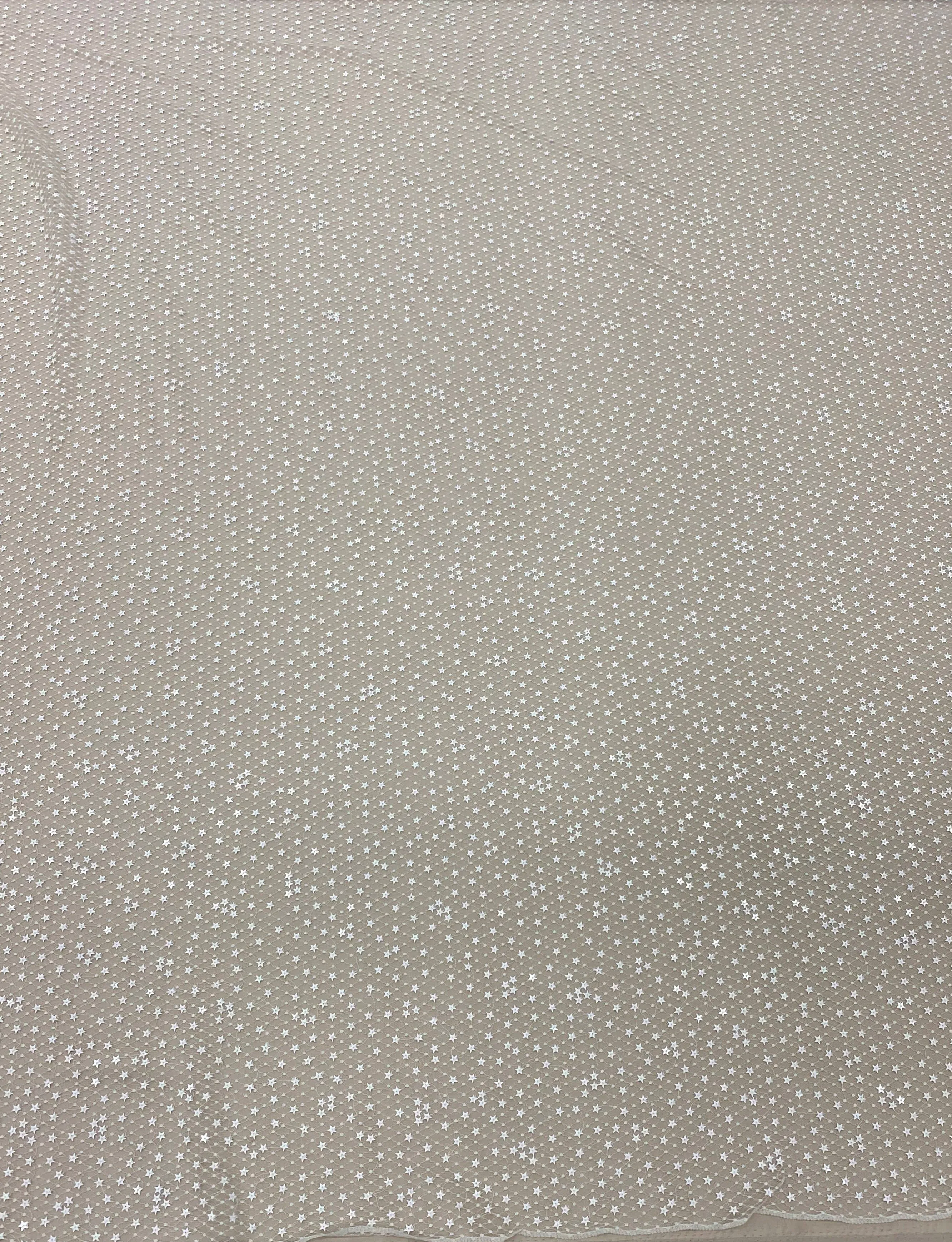 Sequin Star Tulle (K25307) Ivory
