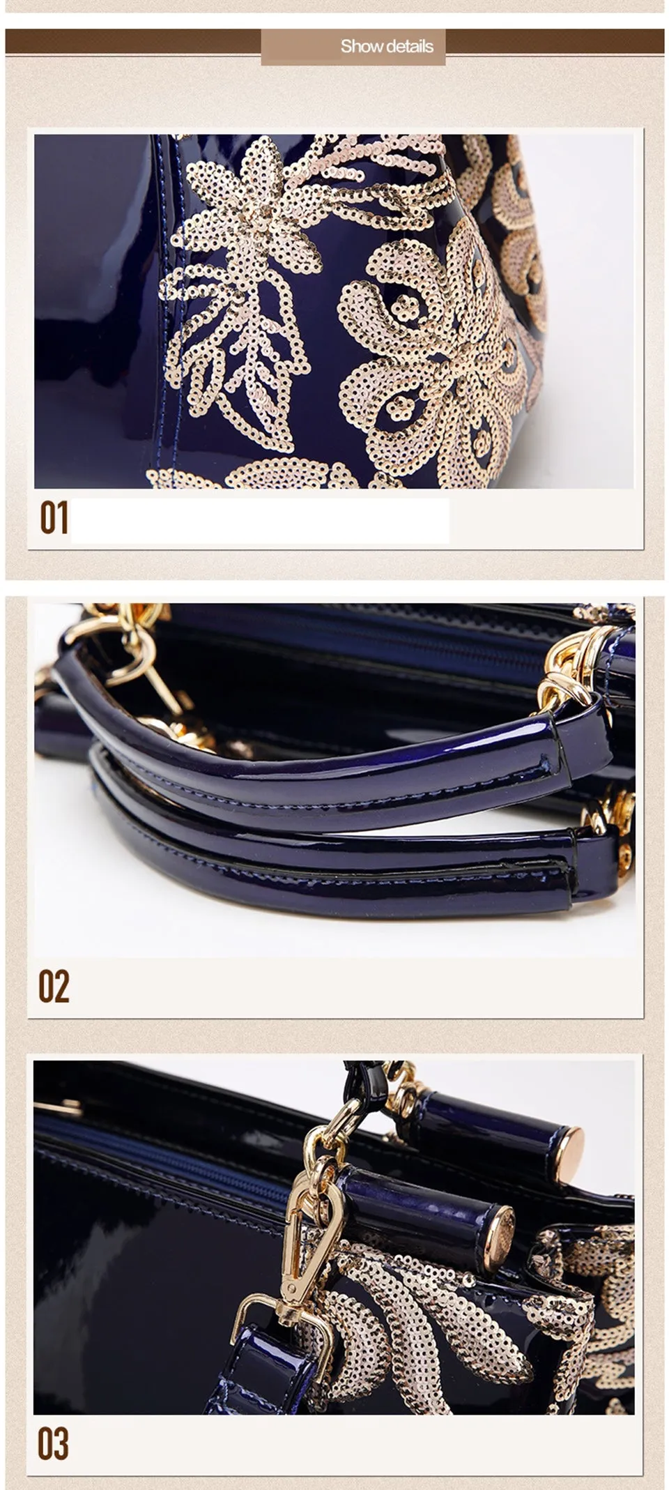 Sequined Embroidery Bag