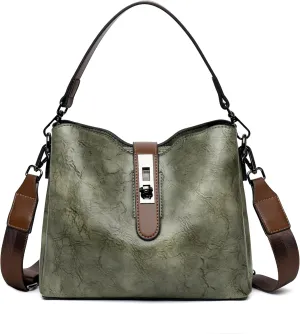 Shoulder Crossbody Bag Women's Flap Locking Handbag Classic Vintage Purse