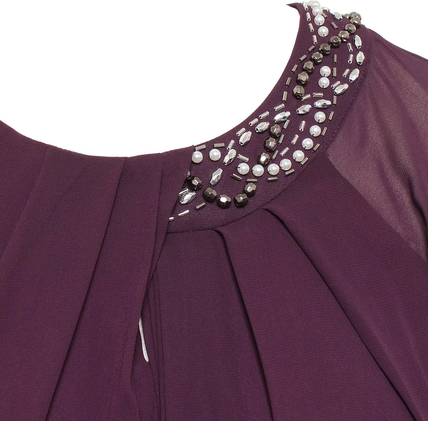 S.L. Fashions Women's Long Jewel Neck Halter Dress