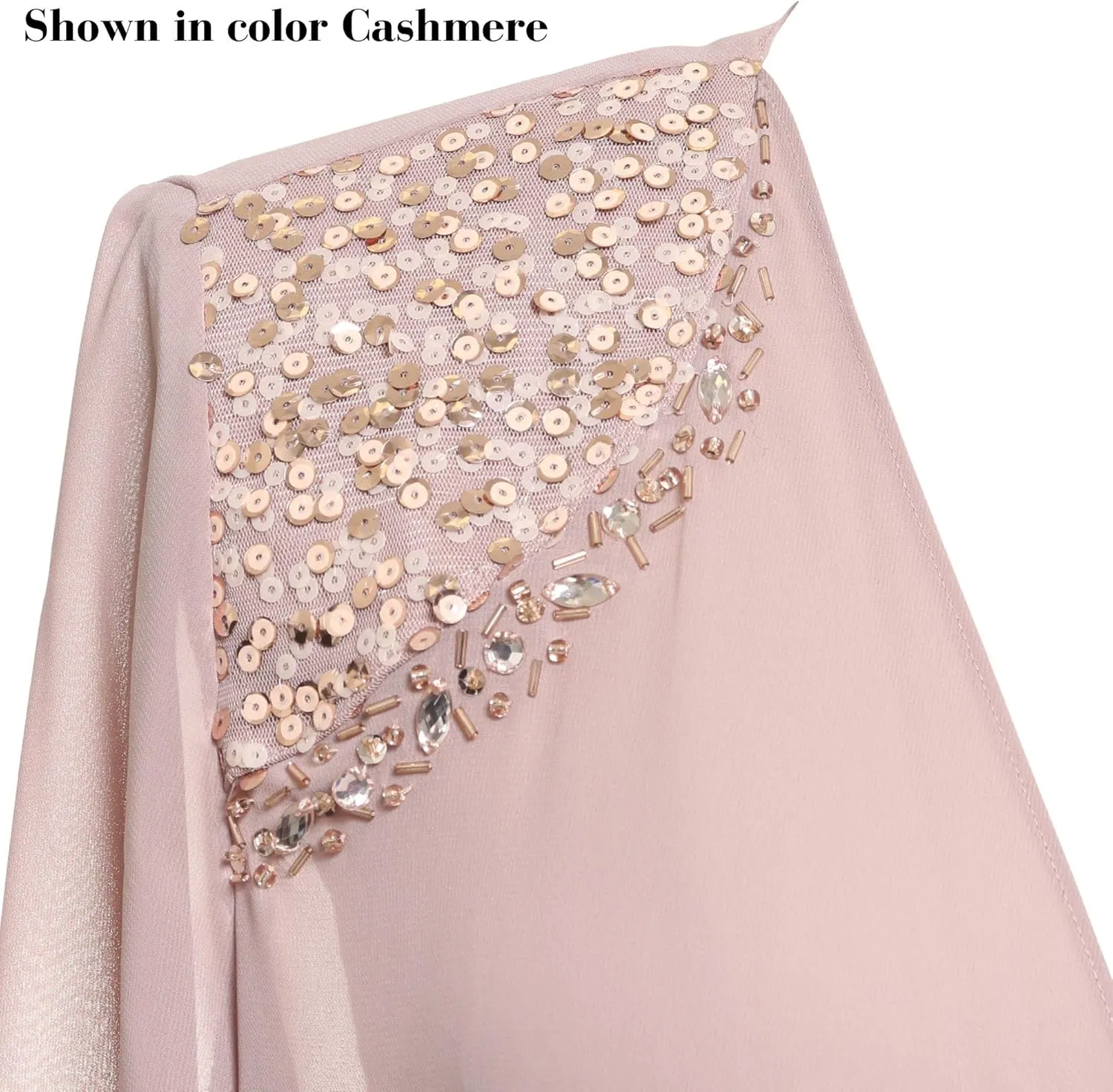 S.L. Fashions Women's Plus Size Embellished Tiered Mother of The Bride Gown with Jacket, Wedding Guest, Formal Event Dress