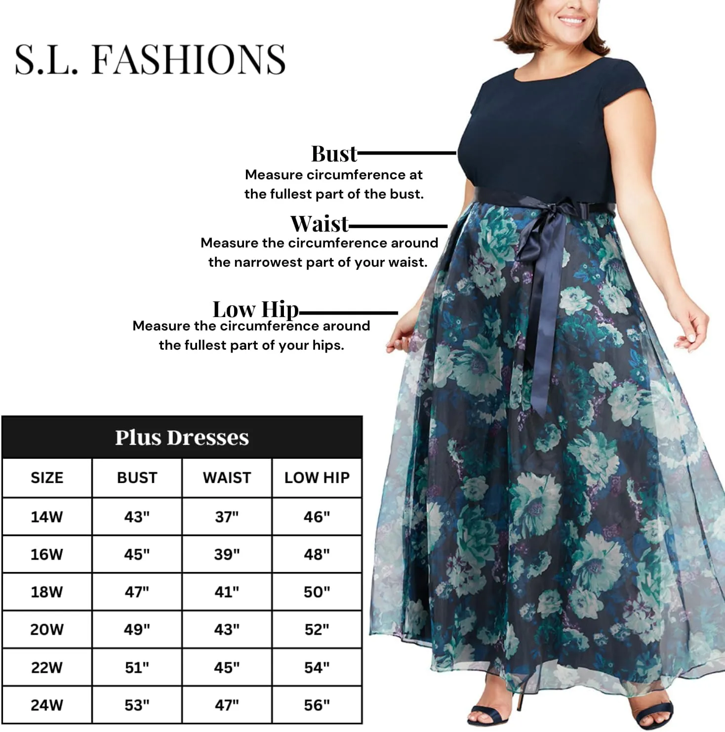 S.L. Fashions Women's Plus Size Two Piece Embellished Jacket Dress