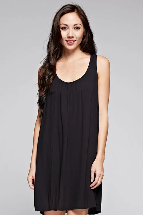 Sleeveless Beaded Racer Back Mini Dress